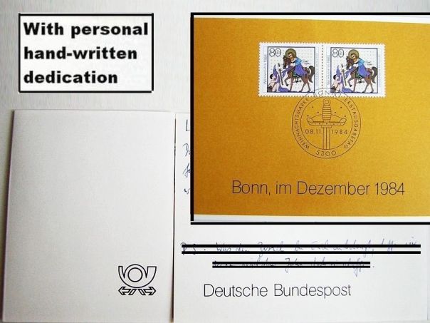 1984 Christmas card German Mail Ministry BRD - (5893)